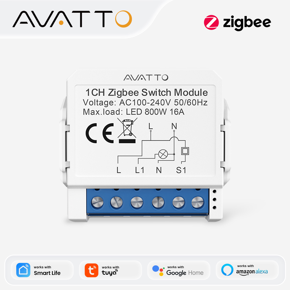 Tuya 4 Channel - AVATTO ZigBee Tuya 1/2/3/4 Gang Mini