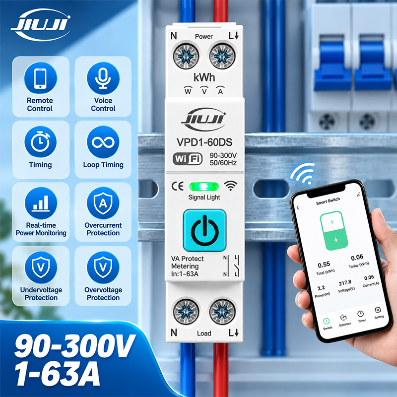 Smart Relay Tuya - Smart WiFi DIN Rail Switch 1P