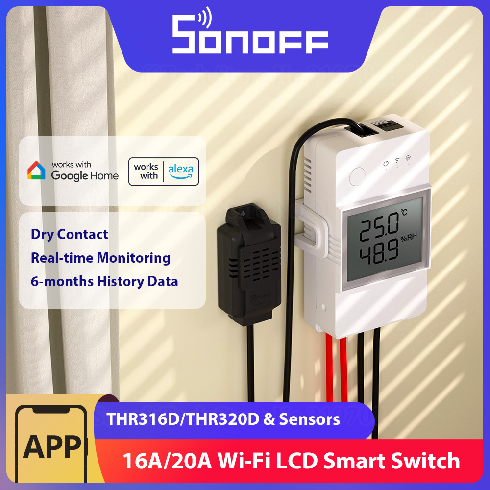 Sonoff Mini R4 - SONOFF THR316D/THR320D Temperature Humidity Smart Switch