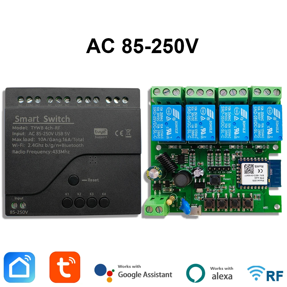 Sonoff Mini R4 - Tuya AC 85-250V 4 Channel Wifi