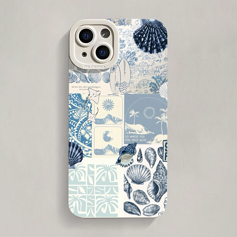 Shelly - Ocean Creative Coastal Seashell Seaweed Pattern