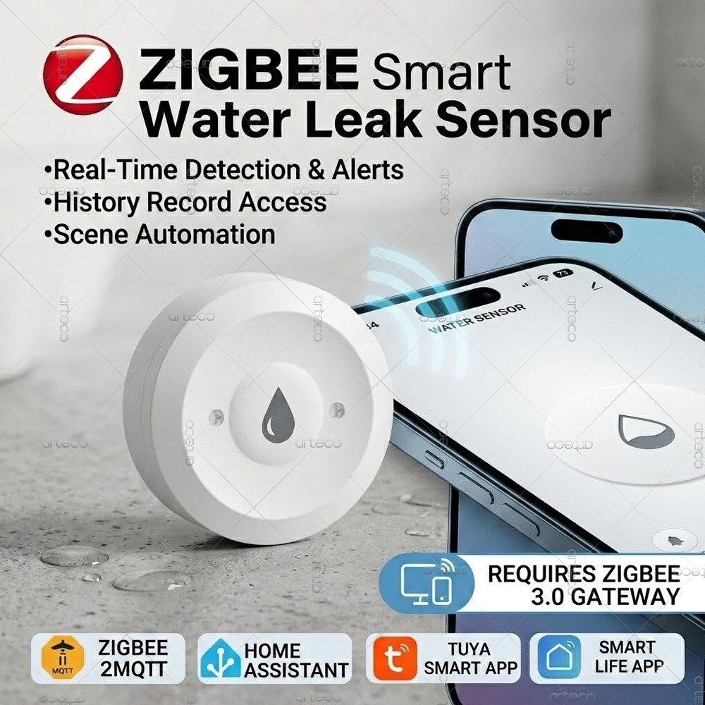 Zigbee Water Sensor Leak Flood - Home Assistant Tuya review and price