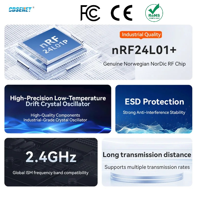 2pcs nRF24L01+ PA LNA 2.4GHz W - Smart Home Module Iot review and price