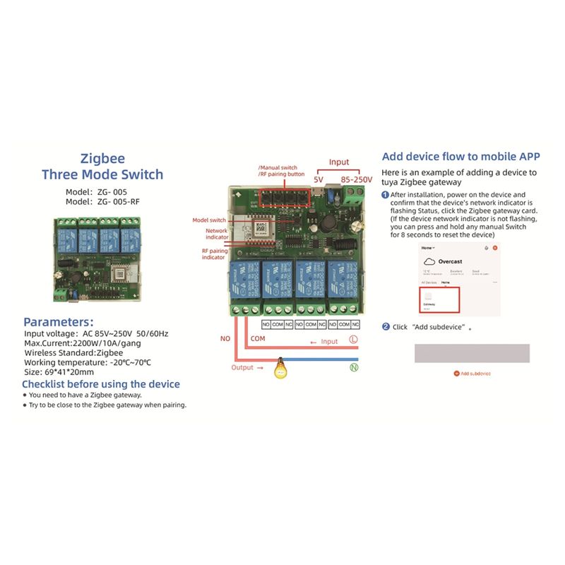 [NEWA08R】 4 Channels Tuya Zigb - Smart Relay Tuya review and price