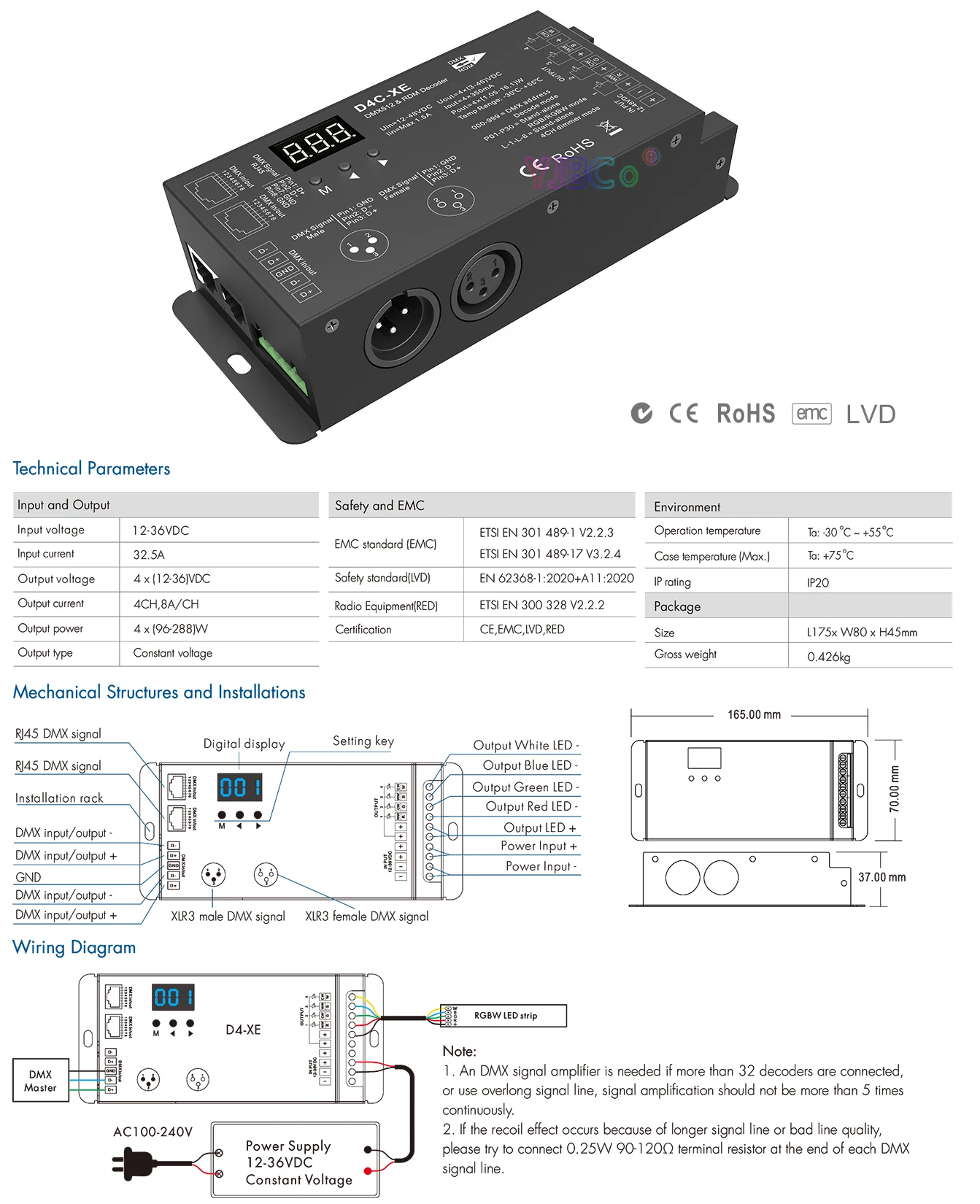 Skydance D4-XE 4 Channel Const - Tuya 4 Channel review and price