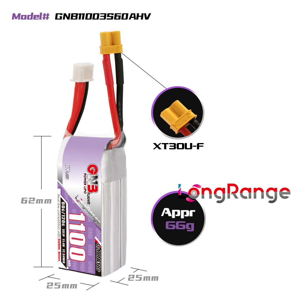 GNB 1100mAh 2S 3S 4S 6S 60C/12 - Shelly Plug review and price