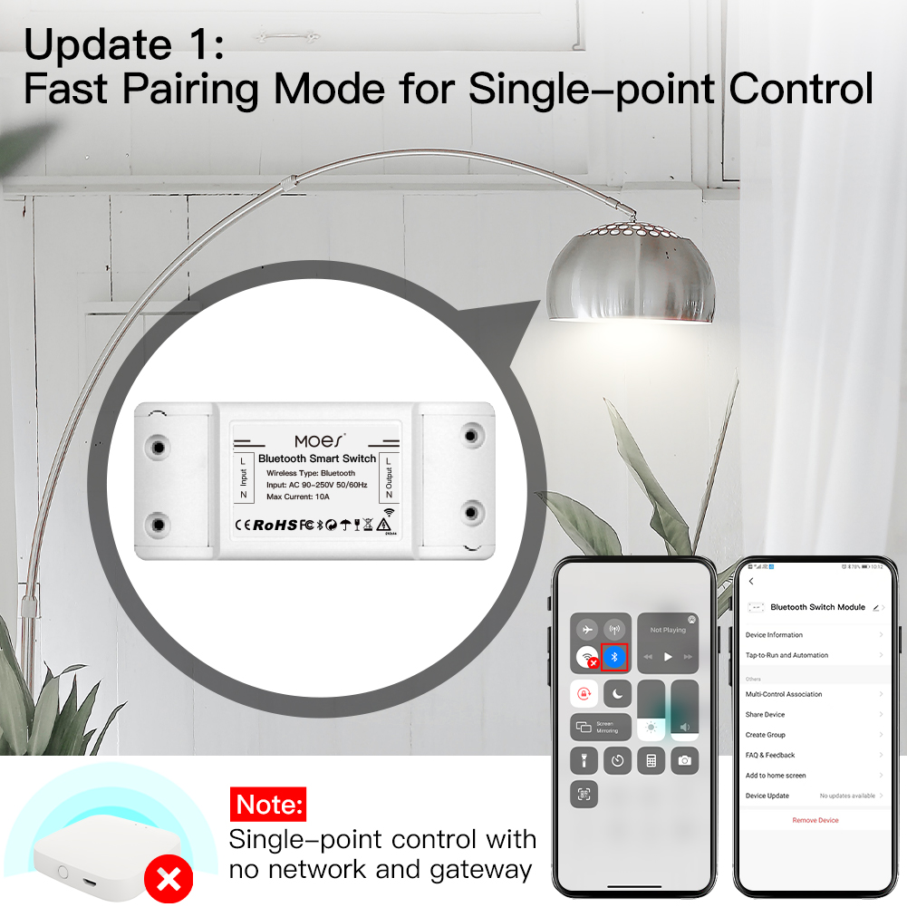 MOES Bluetooth Smart Switch Re - Smart Relay Tuya review and price