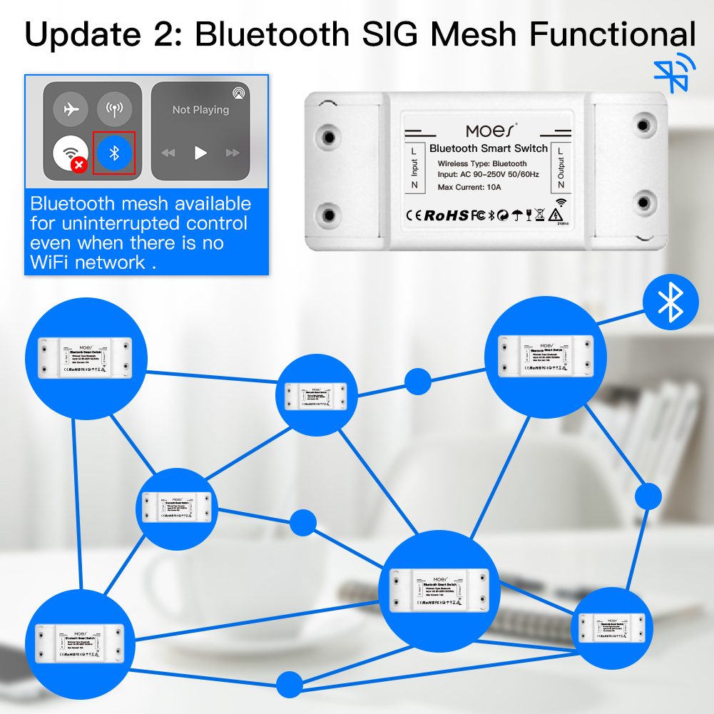 MOES Bluetooth Smart Switch Re - Smart Relay Tuya review and price