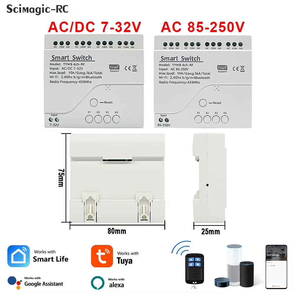 4CH Wifi Smart Relay 4 Channel - Tuya 4 Channel review and price