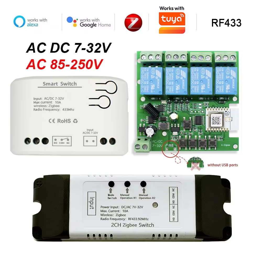 Dry Contact Smart Zigbee Switc - Tuya 4 Channel review and price