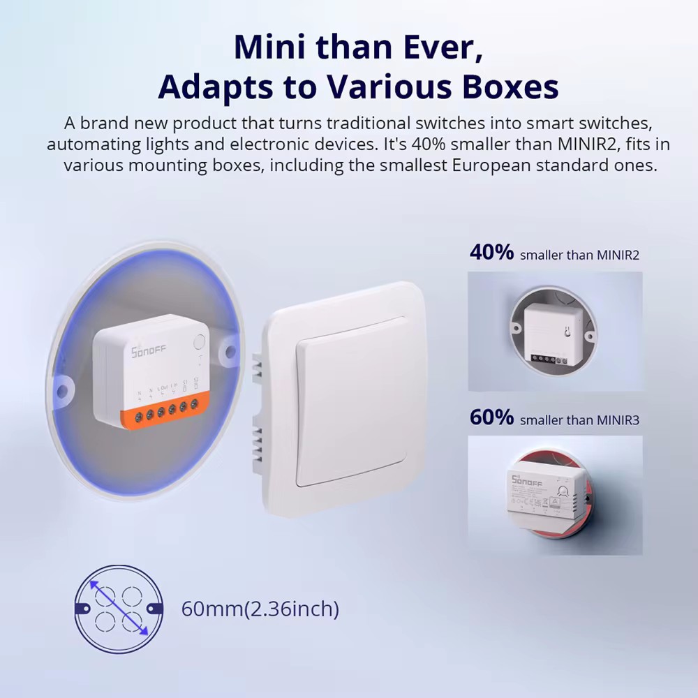 Smart Wifi Switch SONOFF Mini  - Sonoff Mini R4 review and price