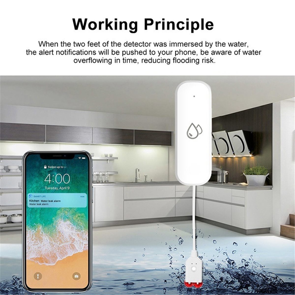 Compatible ZigBee Water Leak S - Tuya Smart review and price